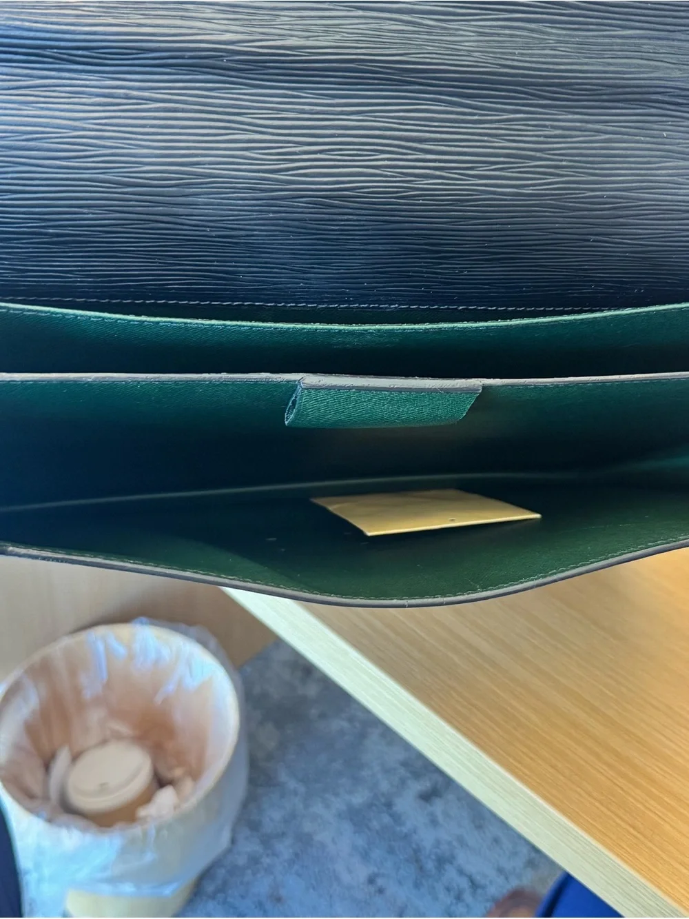3 - Authentic Louis Vuitton Briefcases 2 Epi (Black and Cognac) 1 Taiga Green